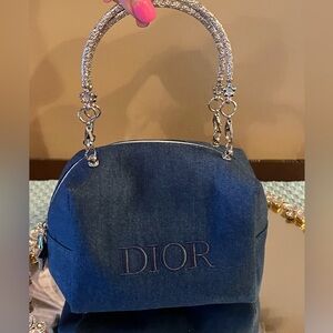 Dior Denim Cosmetic Bag New